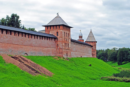 A view of Veliky Novgorod kremlinのeditorial素材