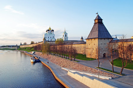 Pskov fortress on Velikaya River, Russian Federation