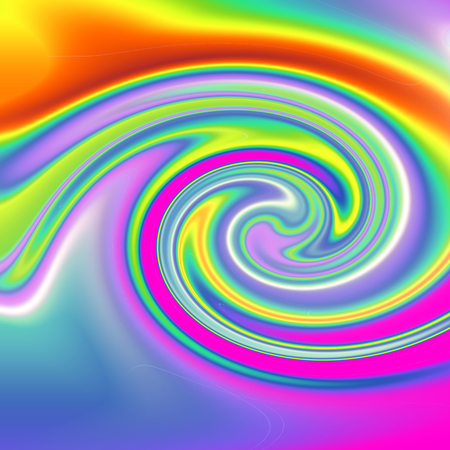 glow spiral background in rainbow colorsの写真素材