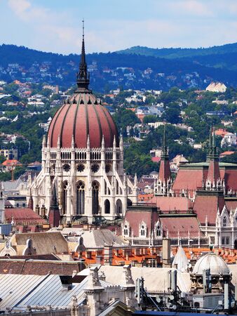 Budapest city view in summer dayの写真素材