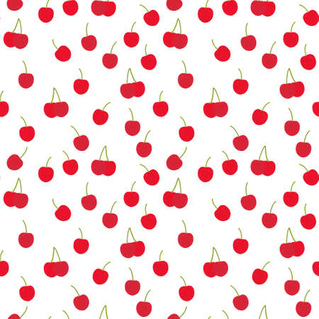 cherry pattern on white backgroundの写真素材