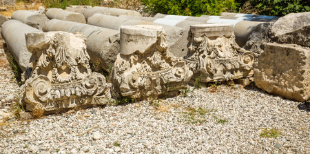 Ancient lycian Myra rock ruins at Turkey Demre