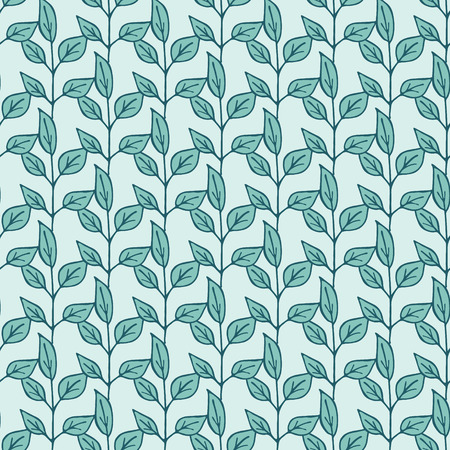 Decorative seamless pattern with leaves. Template for design wrappers, package, textile and backgrounds.のイラスト素材