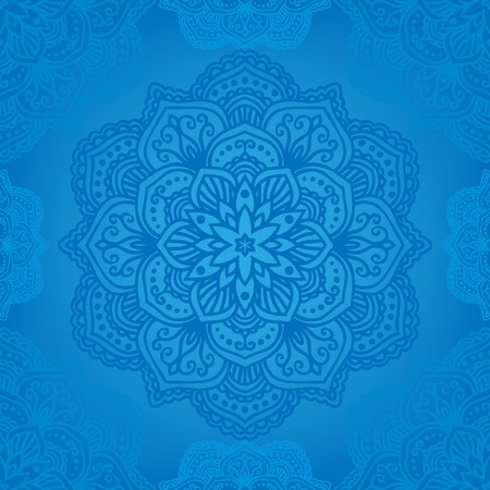 Ornamental round Paisley. Abstract pattern for your design.のイラスト素材