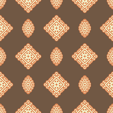 Vector flower paisley seamless pattern element. Elegant texture for backgrounds.のイラスト素材
