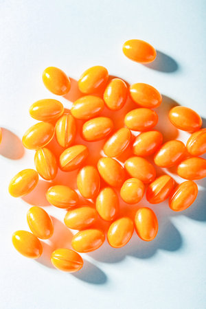 Close up pills - health care, virus, food supplement or pain prescription. Anti-Virus Medical...