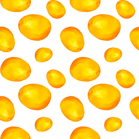 Citrus yellow lemon. Seamless pattern for prints on wallpaper, textiles, diy, scrapbooking for packaging. For kitchen and restaurant decor, cook and recipe book. Cottagecore and farmhouse design.の写真素材
