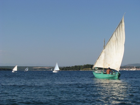 Old boat regattaの写真素材