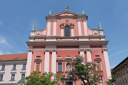 Church - Lubiana, Sloveniaの写真素材