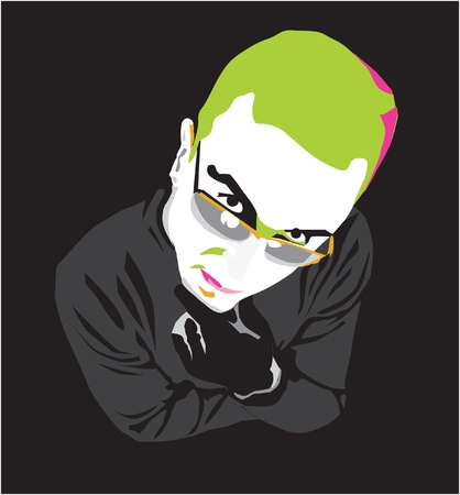 worried man with spectacles のイラスト素材