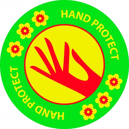 Hand protect signのイラスト素材