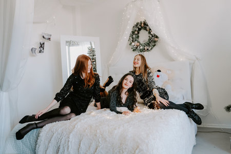 Christmas Ideas on lockdown. Christmas celebration, New Year Eve party, festive family get-togethers...