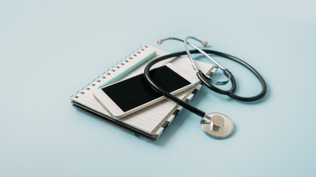 Telemedicine or telehealth virtual visit, video visit, remote doctor video chat consultation concept...