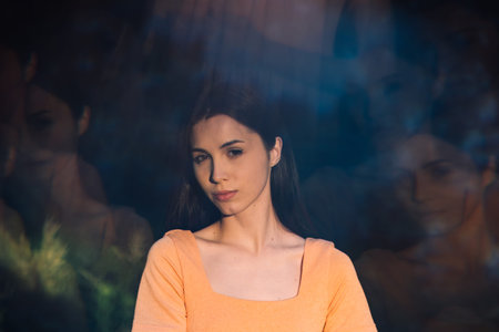 Holistic and Integrative Medicine. Mind-Body Therapies, relaxation techniques. Outdoor portrait of...
