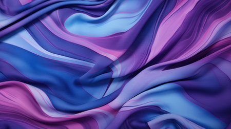 Digital Brainwave Pattern. Clothing with a print of electric blue and purple brainwaves, showcasing neural activity in a scientific aestheticの素材