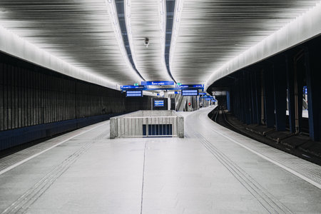 Modern Design at Warsaw Central Train Stationのeditorial素材