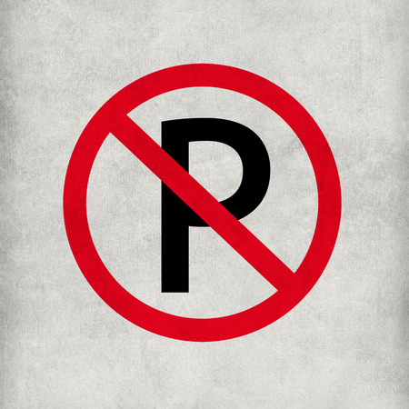 Stop sign on grey texture paperの写真素材