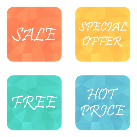 Set of sale bright modern shopping tags iconsのイラスト素材
