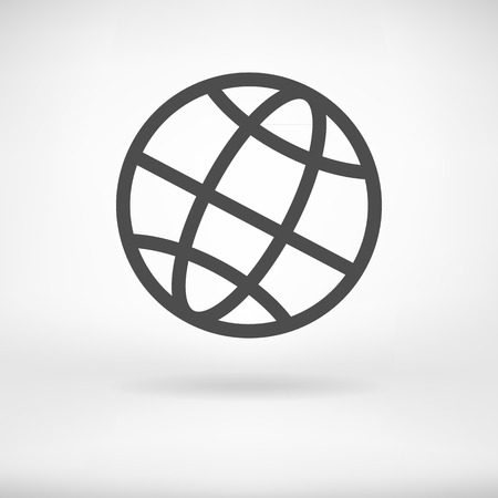 Globe sign in interiorのイラスト素材