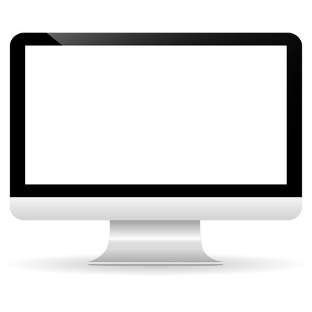 Computer display isolated on white. のイラスト素材