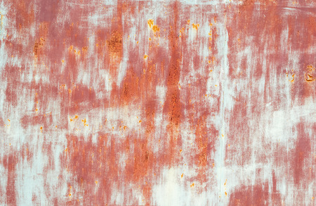 Rusty metal grunge background painted in white