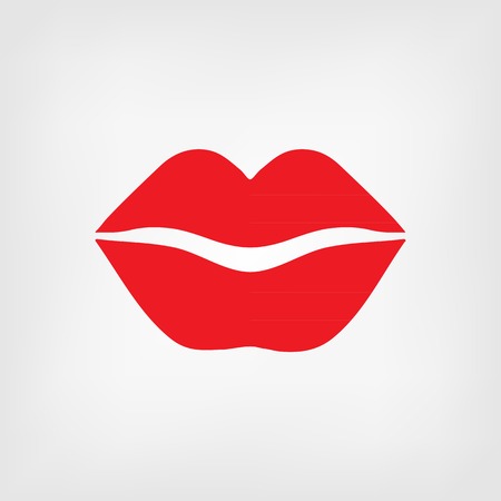 Red lips iconのイラスト素材