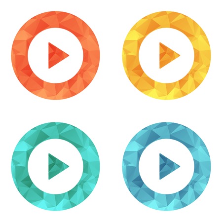 Play button web iconのイラスト素材