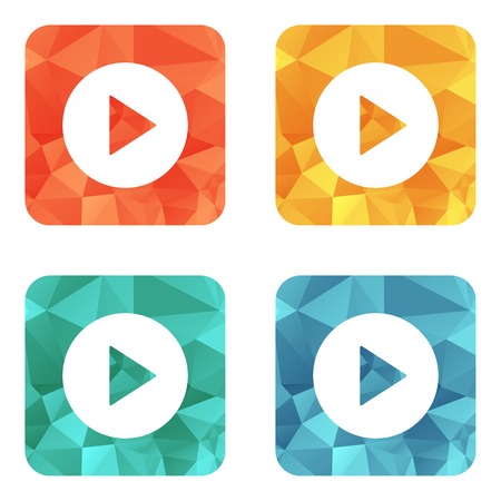 Play button web iconのイラスト素材