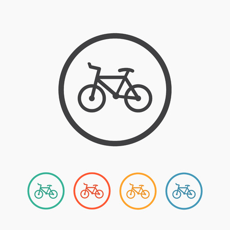 Minimalistic simple flat bicycle icon. Vector illustrationのイラスト素材