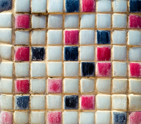 Close up of colorful mosaic tiles for background