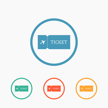 Blank plane ticket iconのイラスト素材