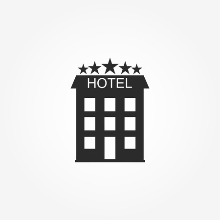 Hotel icon isolatedのイラスト素材