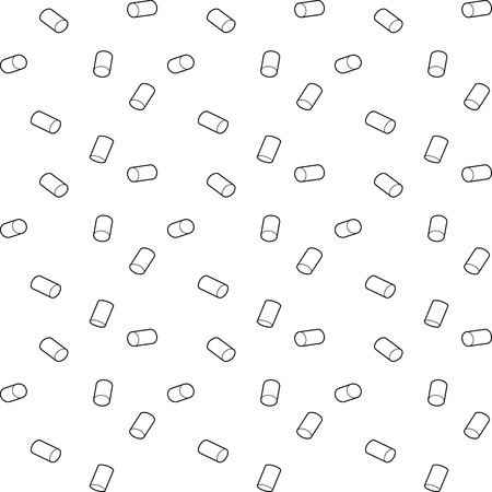Cylinder seamless vector repeated pattern on white backgroundのイラスト素材