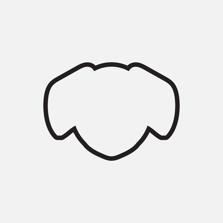 Vector silhouette of a dog head iconのイラスト素材
