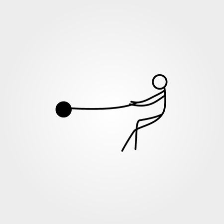 Cartoon icon of sketch little people in cute miniature scenes.のイラスト素材