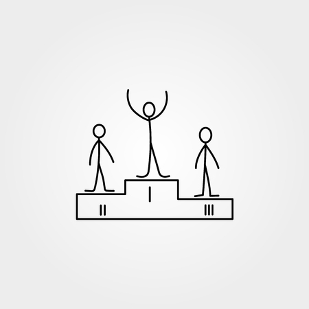 Cartoon icon of sketch little people.のイラスト素材