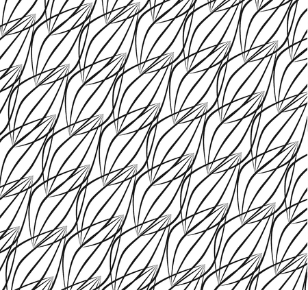 Seamless wave hand-drawn pattern.のイラスト素材