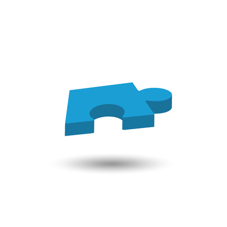 Puzzle illustration with shadow.のイラスト素材