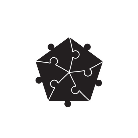 jigsaw puzzle pieces backgroundのイラスト素材