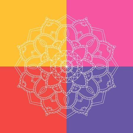 Mandala decorative geometric round vector ornament.のイラスト素材