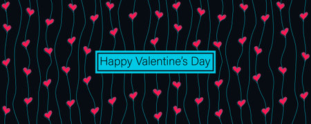 Happy Valentines Day banner. Holiday background for Valentine card.