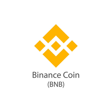Binance coin icon vector isolated on white backgroundのイラスト素材