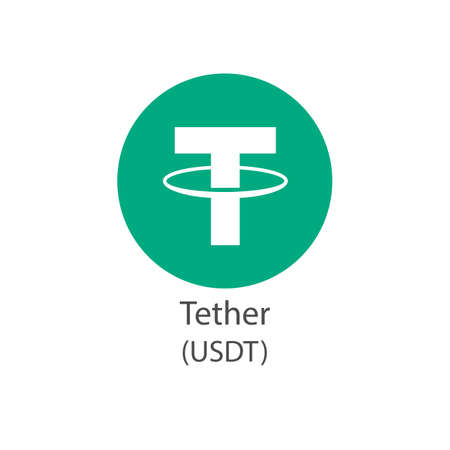 Tether vector icon. Cryptocurrency symbol isolated on white background.のイラスト素材