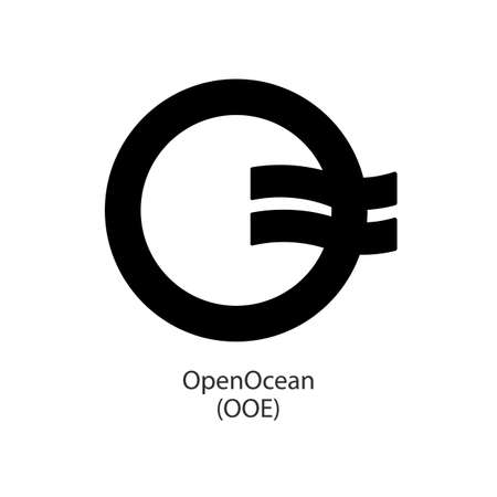 OpenOcean decentralized blockchain Internet-of-things payments cryptocoin vector logo iconのイラスト素材