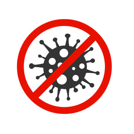 Anti virus vector symbol isolated on white background. Stop virus icon.のイラスト素材