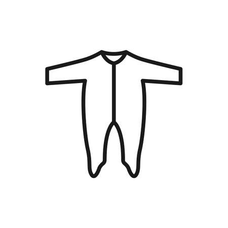 Babys loose jacket outline silhouette iconのイラスト素材