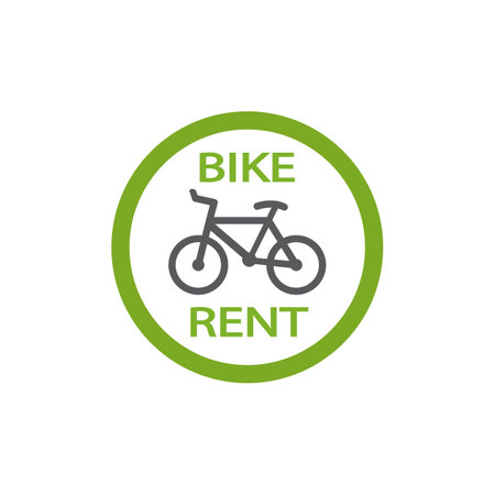 Bike rent icon isolated on white backgroundのイラスト素材
