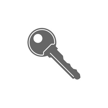 Key icon vector isolated on white backgroundのイラスト素材