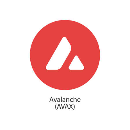 Avalanche decentralized cryptocurrency vectorのイラスト素材