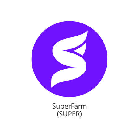 SuperFarm decentralized cryptocurrency cryptocoin vector iconのイラスト素材